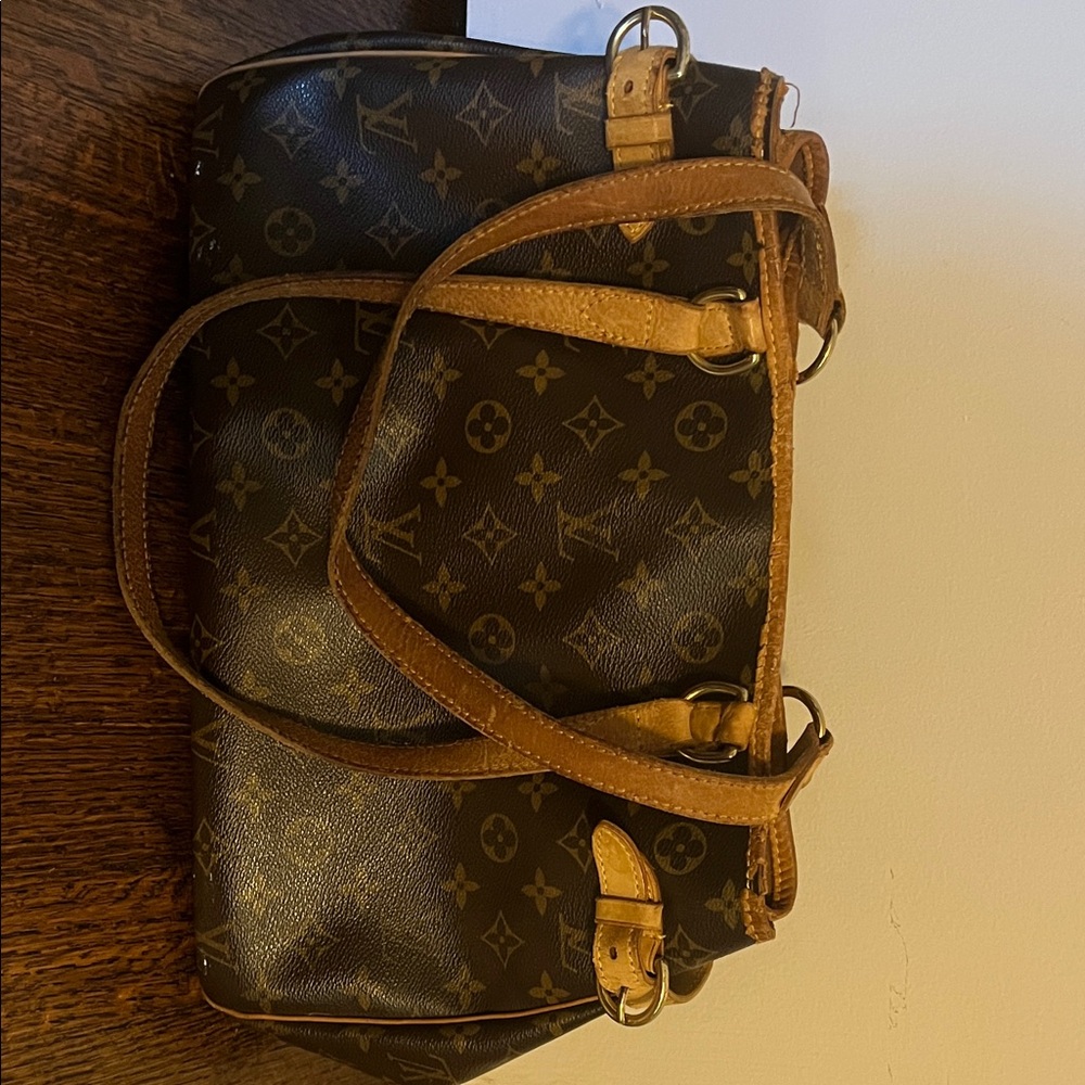 Louis Vuitton Black and Brown Satchel